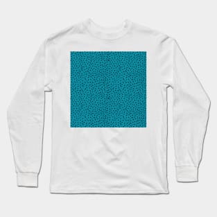 Cheetah Pattern on Cerulean Long Sleeve T-Shirt